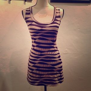 Forever21 beige & dark purple dress